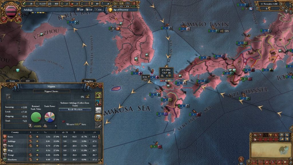 Europa Universalis IV map screenshot of nations in early modern Europe