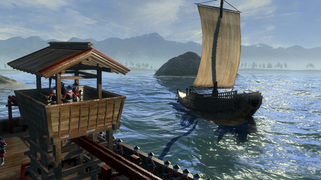 Total War: Shogun 2 screenshot of samurai armies clashing on a battlefield