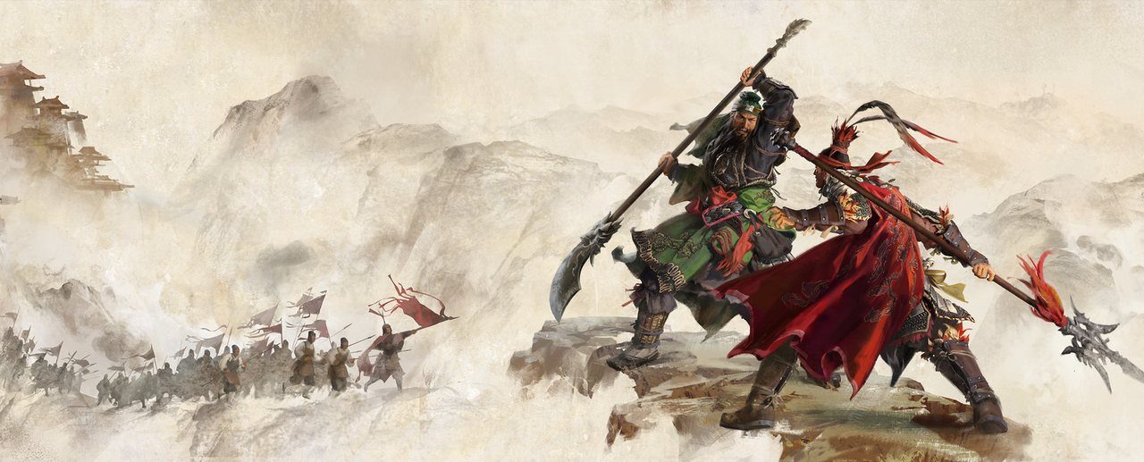 Key art from Total War: Three Kingdoms, a turn-based and real-time strategy hybrid