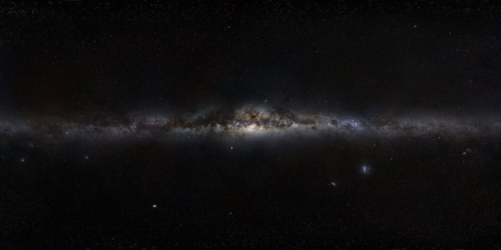 Panorama of the Milky Way galaxy across the night sky